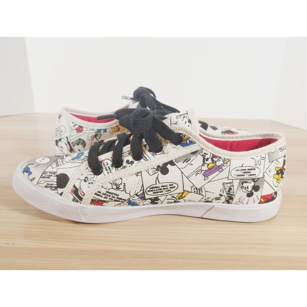 Disney Mickey Mouse Comic Themes Low Top Lace Up Sneakers Shoes size 8 RN129855 - Picture 3 of 10